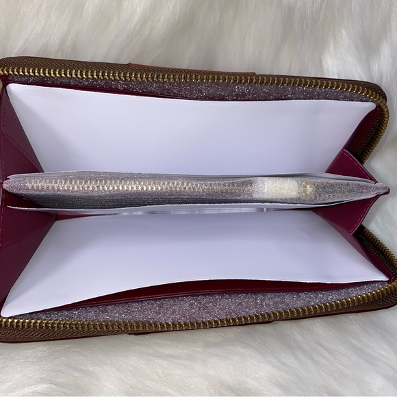 Coach Accordion Zip Wallet In Colorblock Signature Canvas New - Picture 12 of 13